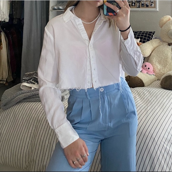 cropped button down - Picture 1 of 2